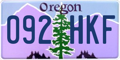 OR license plate 092HKF