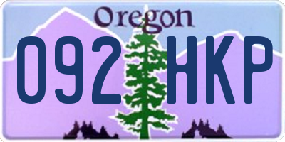 OR license plate 092HKP