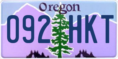 OR license plate 092HKT