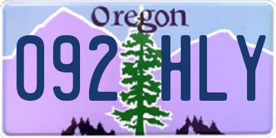OR license plate 092HLY