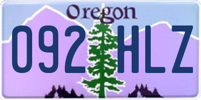 OR license plate 092HLZ