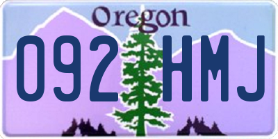 OR license plate 092HMJ