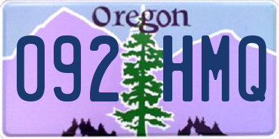 OR license plate 092HMQ
