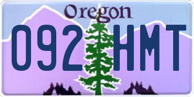 OR license plate 092HMT