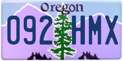 OR license plate 092HMX