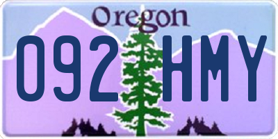 OR license plate 092HMY