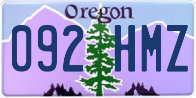 OR license plate 092HMZ