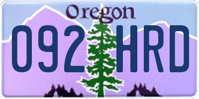 OR license plate 092HRD