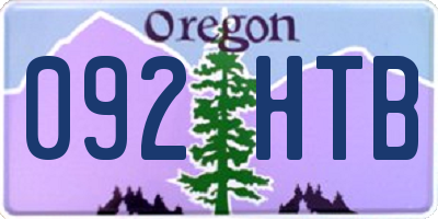 OR license plate 092HTB
