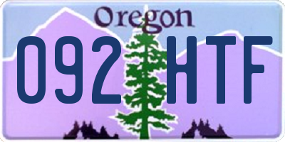 OR license plate 092HTF