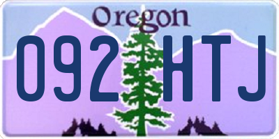 OR license plate 092HTJ