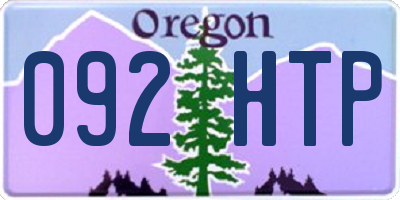 OR license plate 092HTP