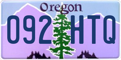 OR license plate 092HTQ