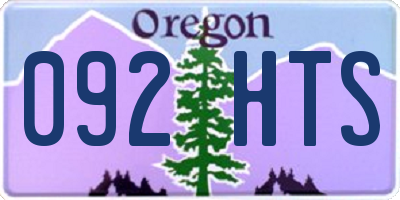 OR license plate 092HTS