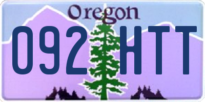 OR license plate 092HTT