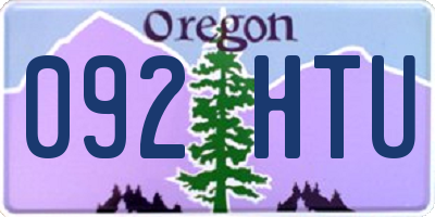 OR license plate 092HTU
