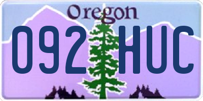 OR license plate 092HUC