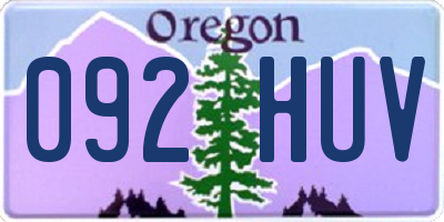OR license plate 092HUV