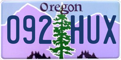OR license plate 092HUX