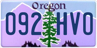 OR license plate 092HVO