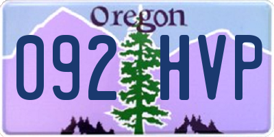 OR license plate 092HVP