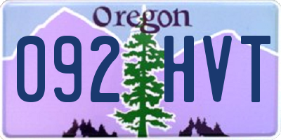 OR license plate 092HVT