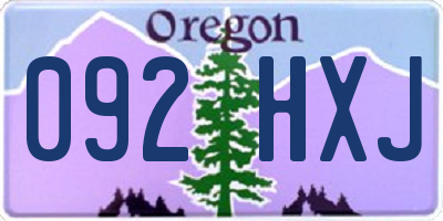 OR license plate 092HXJ