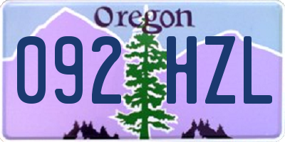 OR license plate 092HZL