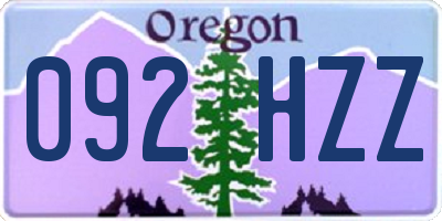 OR license plate 092HZZ