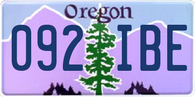 OR license plate 092IBE