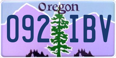 OR license plate 092IBV