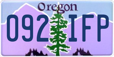 OR license plate 092IFP