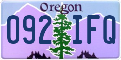 OR license plate 092IFQ