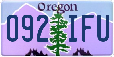 OR license plate 092IFU