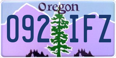 OR license plate 092IFZ