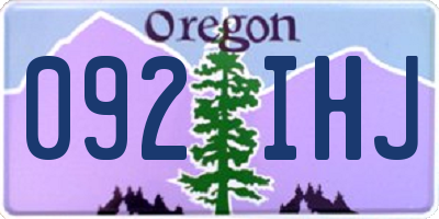 OR license plate 092IHJ