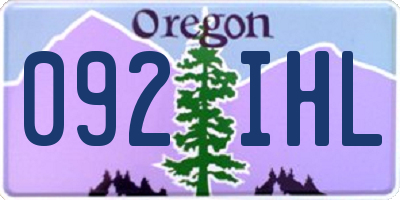 OR license plate 092IHL