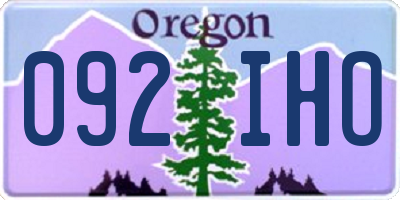 OR license plate 092IHO