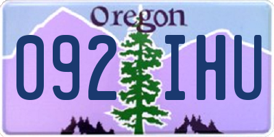 OR license plate 092IHU