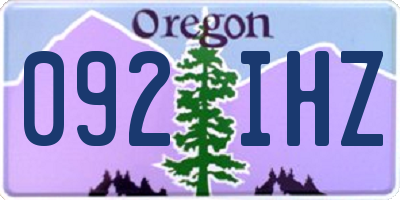 OR license plate 092IHZ
