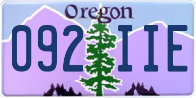 OR license plate 092IIE