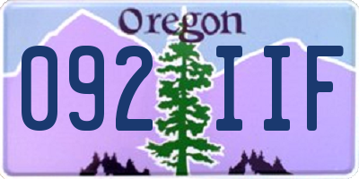 OR license plate 092IIF