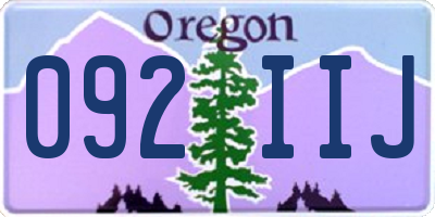 OR license plate 092IIJ