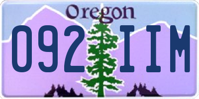 OR license plate 092IIM