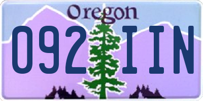 OR license plate 092IIN