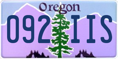 OR license plate 092IIS