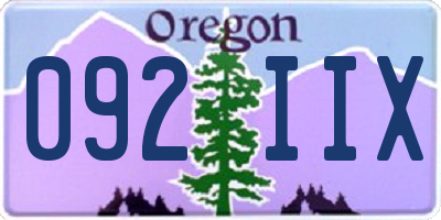 OR license plate 092IIX