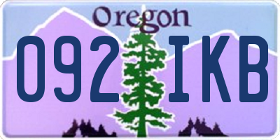 OR license plate 092IKB