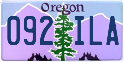 OR license plate 092ILA