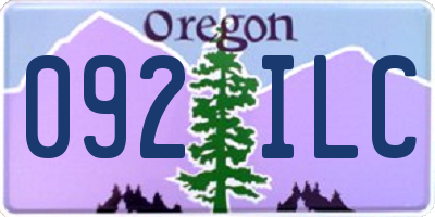 OR license plate 092ILC